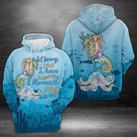 Amazing Mermaid Teal 3d Zip Hoodie Teeruto