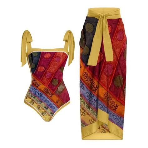 Maillot De Bain Une Pi Ce Bikini Maxi Robe Deux Pi Ces En Mousseline Lacets Rouge A Rouge