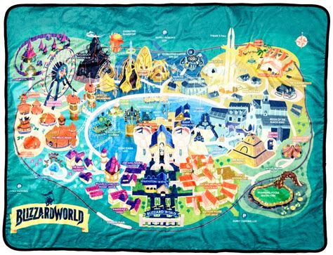 Overwatch Blizzard World Throw Blanket - GeekAlerts