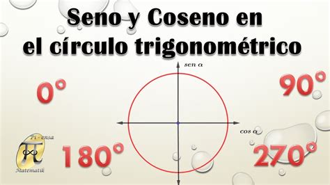 C Rculo Trigonom Trico Seno Y Coseno De Y Sin