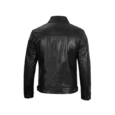 Black Slim Fit Jacket For Men Au Leatherx