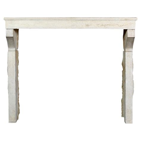 Elegant European Cottage Country Style Limestone Fireplace Surround For