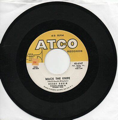 Bobby Darin Mack The Knife On Atco Original 45 EBay