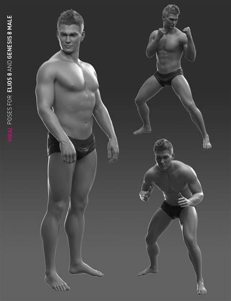 Viral Poses For Elios 8 And Genesis 8 Male Daz 3d