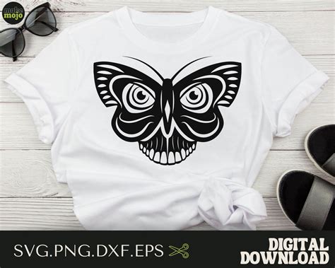 SKULL SVG/BUTTERFLY Svg/stencil Svg/skull Butterfly Svg - Etsy