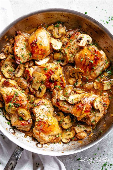 Cuisses de Poulet à l ail et aux Champignons