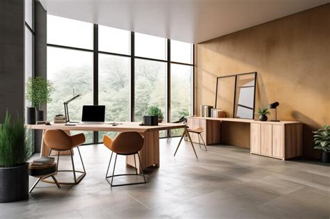 Premium AI Image | modern office space interior design