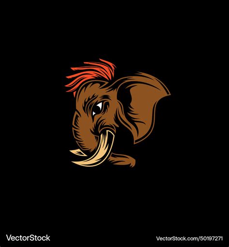 Elephant head Royalty Free Vector Image - VectorStock