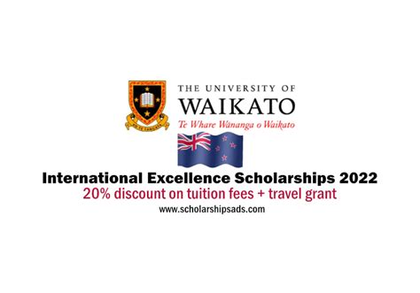 University of Waikato New Zealand International Excellence Scholarships ...