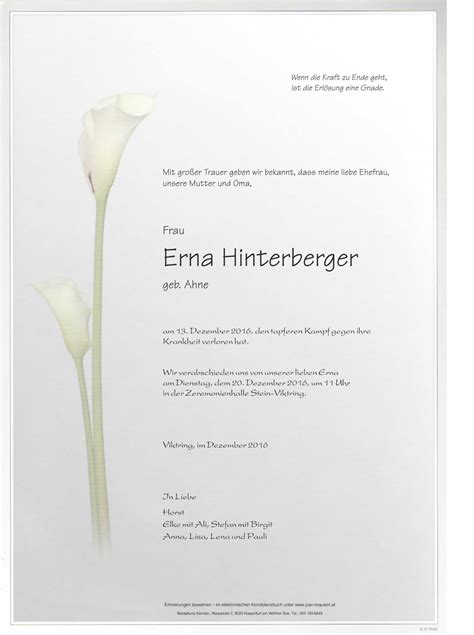 Parte F R Erna Hinterberger Pax Requiem