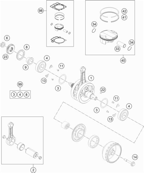 Ktm Fiche Finder Crankshaft Piston Spare Parts For The Ktm 350 Exc F Six Days Eu