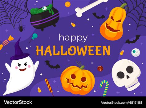 Happy halloween banner template holidays Vector Image