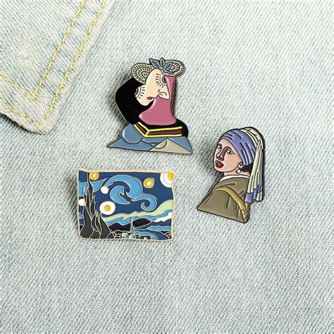 Van Gogh Broche De Peinture L Huile La Nuit Toil E En Mail Bijoux D Art