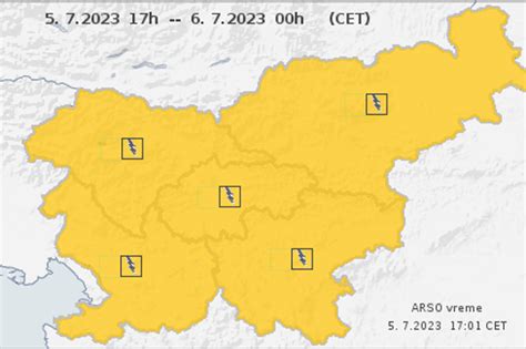 Arso za celotno državo izdal oranžno opozorilo foto video siol net