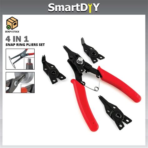 4 In 1 Snap Ring Pliers Plier Set Circlip Shopee Malaysia