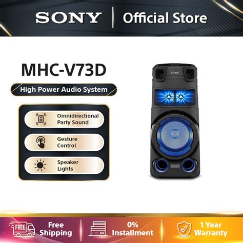 Sony MHC V73D High Power Audio System NFC Bluetooth Technology