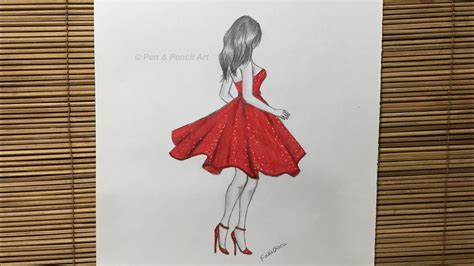 Pencil Sketch Pencil Art Pencil Drawings Red Dress Party Red Party