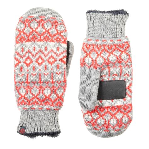 Women S Isotoner Smartdri Fairisle Knit Tech Mittens Mittens Fair Isle Knitting