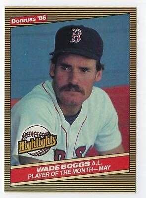 Donruss Highlights Wade Boggs Boston Red Sox Ebay