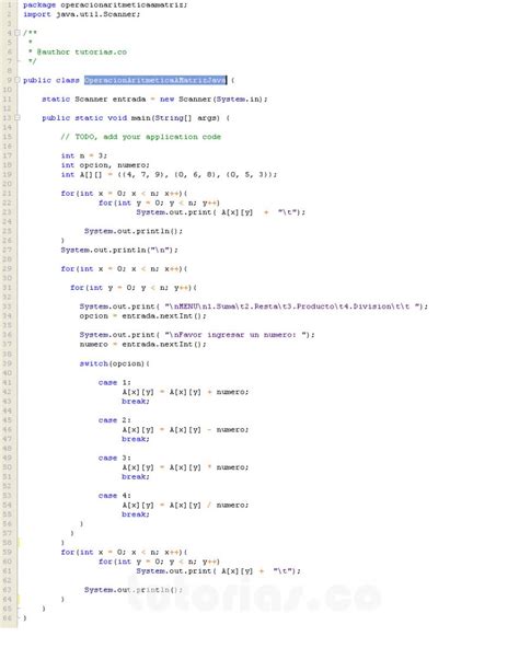 Arrays Java Operacion Aritmetica A Matriz Tutorias Co