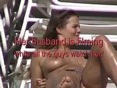 Exhibitionist Wife 42 Part 4 Milf Heather Silk Flashing Shaved Pussy At Topless Beach Voyeur
