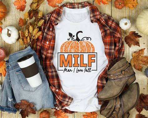 Fall Pumpkin SVG MILF Man I Love Fall Svg Funny Fall Shirt Etsy
