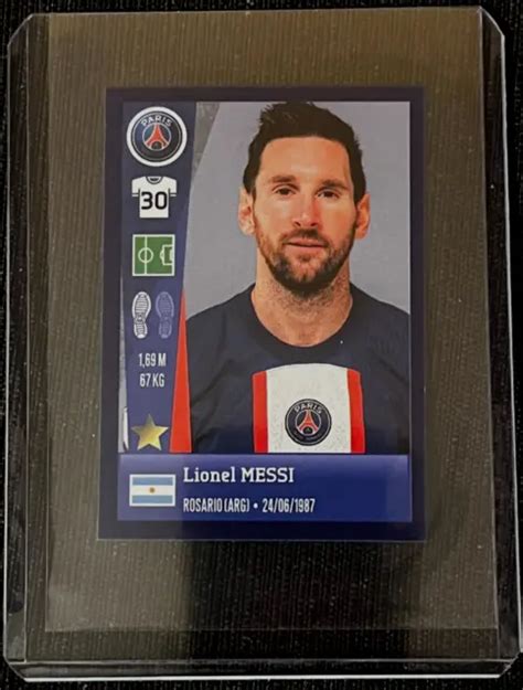 PANINI TOP CLASS 2022 Lionel Messi Paris Sticker Sg 229 Sleeve