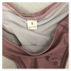 Swim Mesh Nude Blush Pink Lace Up Ruched Bikini Set Poshmark