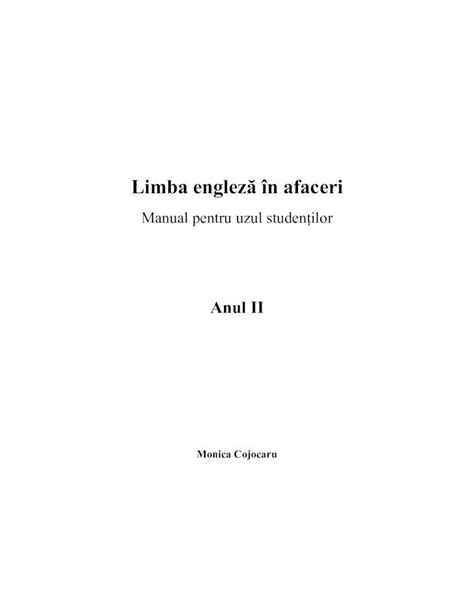 PDF Manual De Engleza In Afaceri Anul II DOKUMEN TIPS