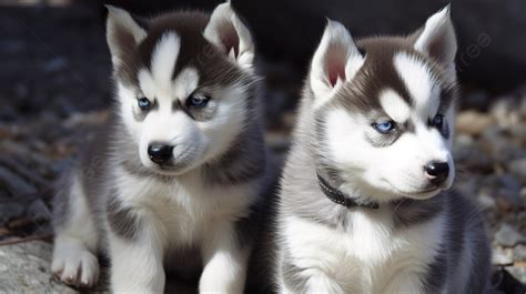 Husky Puppies Wallpaper With Blue Eyes - Infoupdate.org