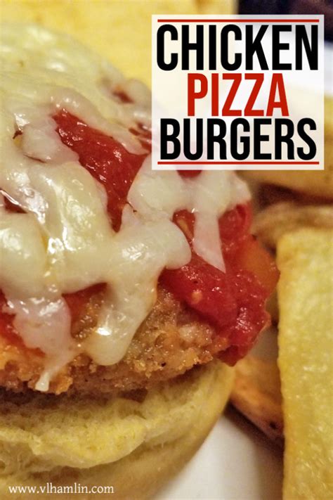 Cheesy Chicken Pizza Burgers Just 4 Ingredients Food Life Design