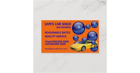 Car Wash Service Business Cards | Zazzle.com