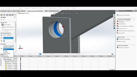 Simulación Dinámica con Solidworks Velocidades y Aceleraciones YouTube