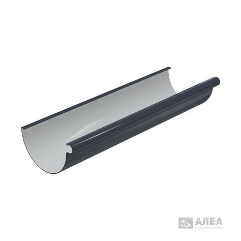 Желоб водосточный d152 мм 3 м glc pvc ral7024 графитовый серый - купить ...