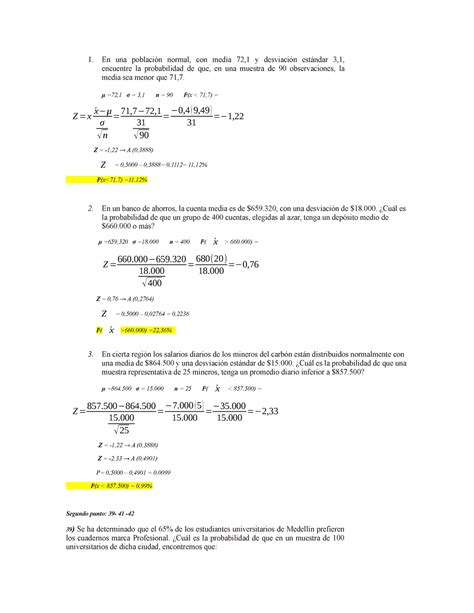 Estadistica Semana Terminado En Una Poblaci N Normal Con Media