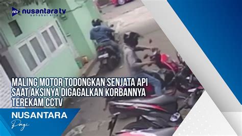 Maling Motor Todongkan Senjata Api Saat Aksinya Digagalkan Korbannya