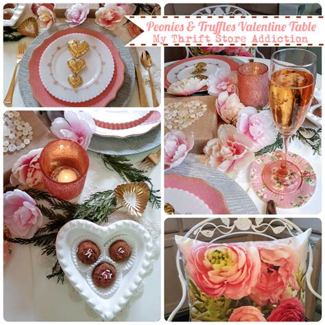 Peonies And Truffles Romantic Valentine Tablescape In 2021 Valentine