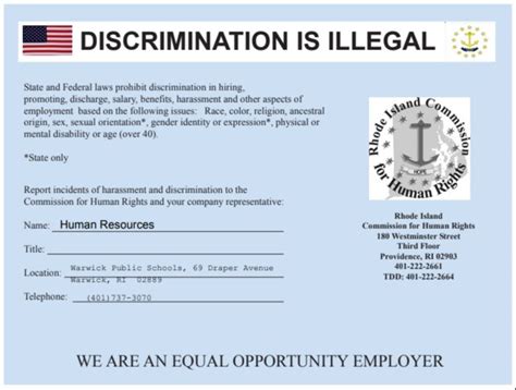 Annual Notice Of Nondiscrimination And Supporting Policies Warwick