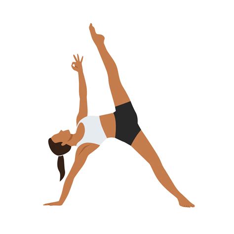 Woman Doing Side Plank With Leg Lift Exercise Flat Vector Illustration