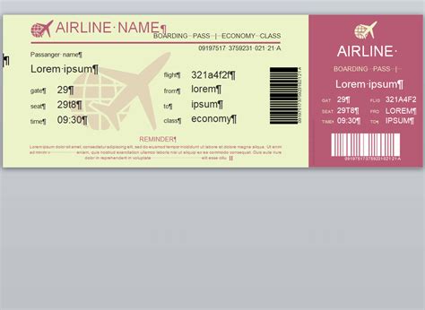 Download 10 Best Plane Ticket Templates In Ms Word Templates Show