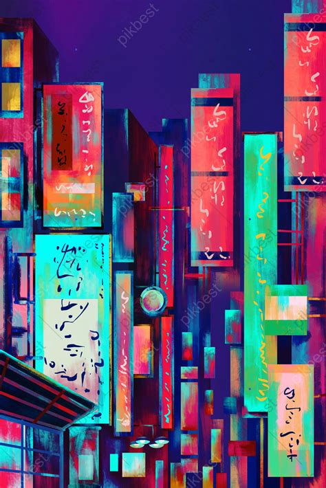 Cyberpunk Night City Background Picture Backgrounds | PSD Free Download ...