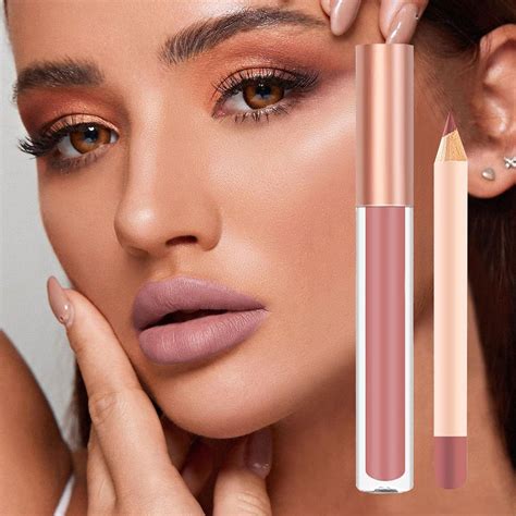 Inbolm Lip Liner And Lipstick Set Nude Lip Liners With Nude Lipstick For Women Nude Lipstick Non
