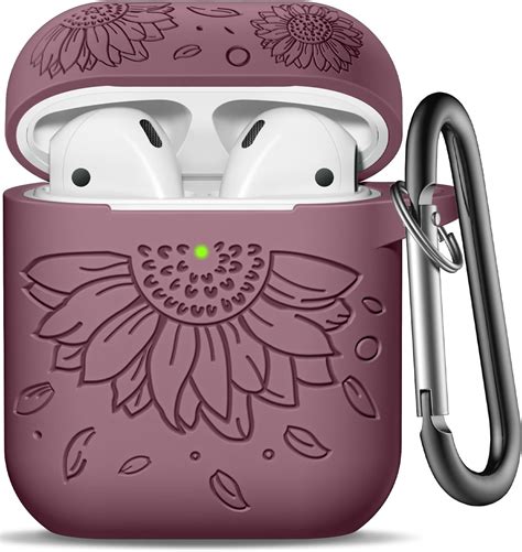 Amazon Lerobo Flower Engraved AirPods Case Cover Stylish Soft