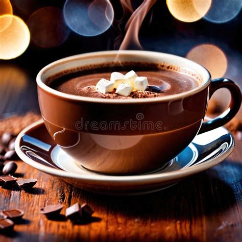 Hot Chocolate Rich Cocoa Chocolate Milk Beverage Drink Stock