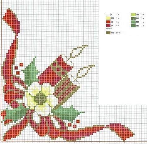 Trilho Para Mesa De Natal Em Ponto Cruz Flores Em Ponto Cruz Ponto