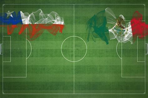 Premium Photo | Chile vs mexico soccer match national colors national ...