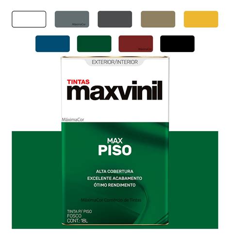 Tinta Para Pisos Fosca Alto Rendimento Premium Maxvinil L M Ximacor