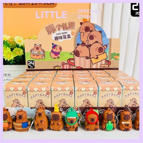 GIÁ TỐT NHẤT Blind box Hộp quà bí mật móc khoá Capybara Labubu nhân vật hot trend M102