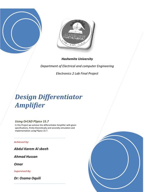 Design Differentiator Amplifier | PDF | Operational Amplifier | Amplifier