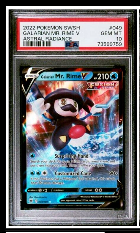 Pokemon Astral Radiance Mr Rime V 049 Psa 10 Gem Mint Ebay